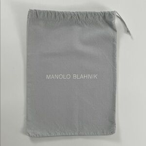 Manolo Blahnik Gray Cloth Shoe Dust Bag.